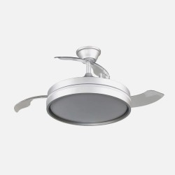 Ventilador Dc Mandarin Blanco 72w 3aspas 108d Reg.intensidad 7200lm 3000-4000-6500k Remoto+memoria+temporizador