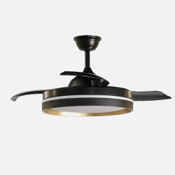 Ventilador Dc Mandarin Blanco 72w 3aspas 108d Reg.intensidad 7200lm 3000-4000-6500k Remoto+memoria+temporizador