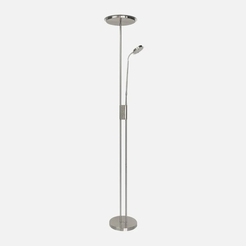Pie De Salon Antares 20w+7w 4000k C/lector Niquel 183x25x25 Cm Tactil c/reg.Intensidad Y Memoria Pie De Salon Antares 20w+7w 4000k C/lector Niquel 183x25x25 Cm Tactil c/reg.Intensidad Y Memoria