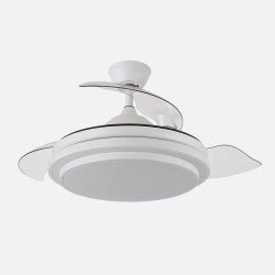 Ventilador Dc Ibe 59w 6980lm Negro 3 Asp.desp. 107d 3000-4000-6000k Remoto, Memoria Y Temporizador