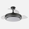 Ventilador Dc Ibe 59w 6980lm Negro 3 Asp.desp. 107d 3000-4000-6000k Remoto, Memoria Y Temporizador