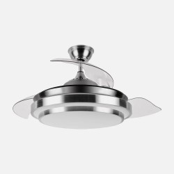 Ventilador Dc Ibe 59w 6980lm Negro 3 Asp.desp. 107d 3000-4000-6000k Remoto, Memoria Y Temporizador