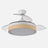 Ventilador Dc Iglu Blanc/hay 72w 6120lm 91d 3asp.desplegables 3000-4000-6000k Remoto, Temporizador, Memoria
