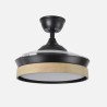Ventilador Dc Iglu Blanc/hay 72w 6120lm 91d 3asp.desplegables 3000-4000-6000k Remoto, Temporizador, Memoria