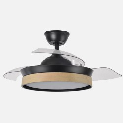 Ventilador Dc Iglu Blanc/hay 72w 6120lm 91d 3asp.desplegables 3000-4000-6000k Remoto, Temporizador, Memoria