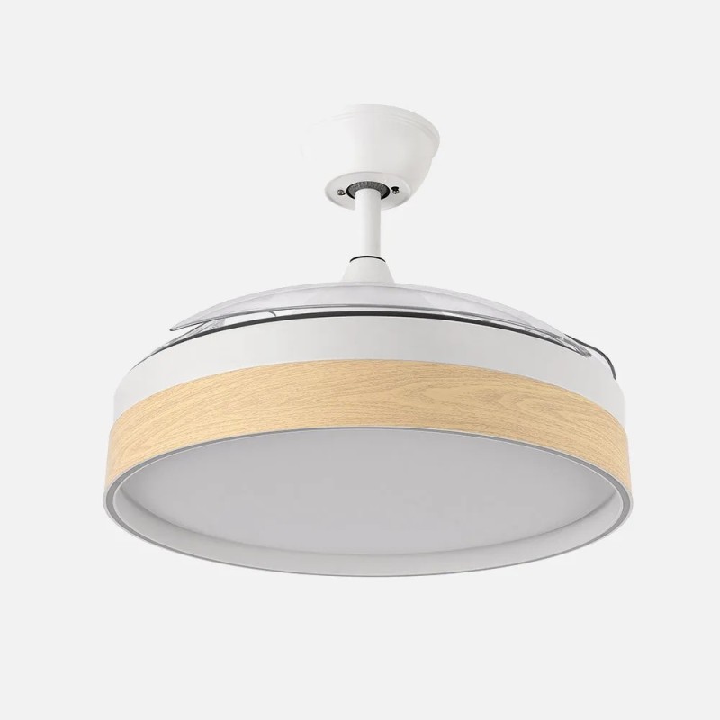 Ventilador Dc Iglu 59w 6980lm Blanco/haya 3asp.despl. 32/47x50/107d.3colores, Remoto, Reg.intensidad, Temporizador, Memoria Ventilador Dc Iglu 59w 6980lm Blanco/haya 3asp.despl. 32/47x50/107d.3colores, Remoto, Reg.intensidad, Temporizador, Memoria