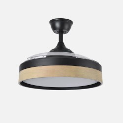 Ventilador Dc Iglu 59w 6980lm Blanco/haya 3asp.despl. 32/47x50/107d.3colores, Remoto, Reg.intensidad, Temporizador, Memoria