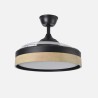 Ventilador Dc Iglu 59w 6980lm Blanco/haya 3asp.despl. 32/47x50/107d.3colores, Remoto, Reg.intensidad, Temporizador, Memoria