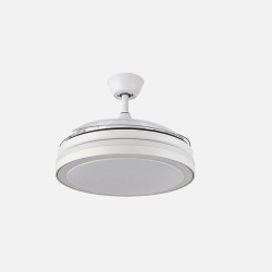 Ventilador Dc Esparta Mini Blanco 72w 6120lm 3asp.desp 91d 3000-4000-6000k Remoto+temporizador+memoria