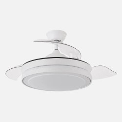 Ventilador Dc Esparta Mini Blanco 72w 6120lm 3asp.desp 91d 3000-4000-6000k Remoto+temporizador+memoria