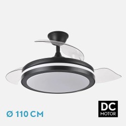 Ventilador Dc Esparta Plus 72w 6120lm Blanco 3 Aspas Desp. 107d 3 Colores C/Remoto+ Temporizador+ Memoria