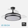 Ventilador Dc Esparta Plus 72w 6120lm Blanco 3 Aspas Desp. 107d 3 Colores C/Remoto+ Temporizador+ Memoria