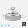 Ventilador Dc Esparta Plus 72w 6120lm Blanco 3 Aspas Desp. 107d 3 Colores C/Remoto+ Temporizador+ Memoria