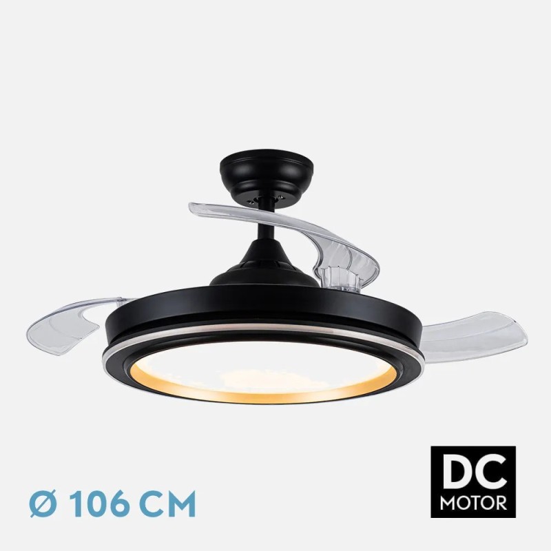 Ventilador Dc Picolo 72w 6226lm Negro/oro 3 Aspas Desp. 106d 3000-4000-6500k Remoto, Memoria Ventilador Dc Picolo 72w 6226lm Negro/oro 3 Aspas Desp. 106d 3000-4000-6500k Remoto, Memoria