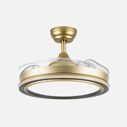 Ventilador Dc Picolo 72w 6226lm Negro/oro 3 Aspas Desp. 106d 3000-4000-6500k Remoto, Memoria