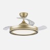 Ventilador Dc Picolo 72w 6226lm Negro/oro 3 Aspas Desp. 106d 3000-4000-6500k Remoto, Memoria
