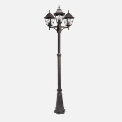 Farola Exterior Aluminio Bootes 3xe27 Marron Ip44 228x62x62 Cm
