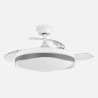 Ventilador Dc Blondi Negro/oro 72w 3aspas 107d 7200lm 6vel 3000k,4500k,6000k, Remoto+temporizador+memoria