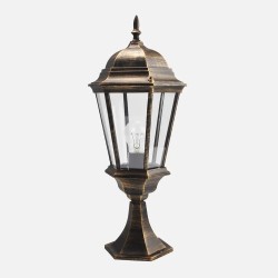 Sobremuro Exterior Aluminio Regulus 1xe27 Negro 56x23x23 Cm Ip44