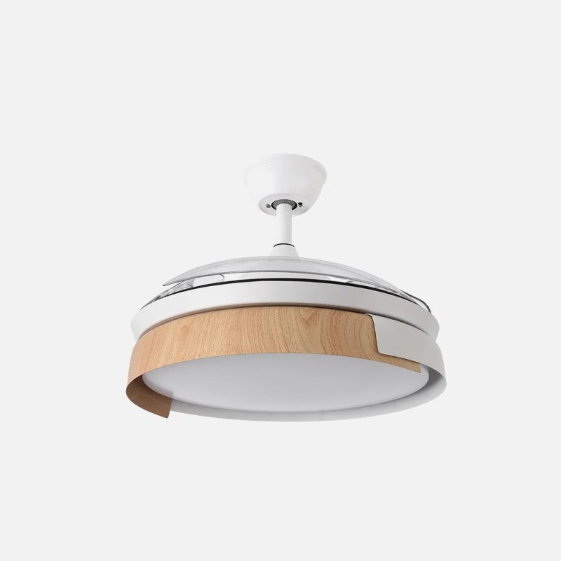 Ventilador Dc Provenza 72w 7200lm Blanco/haya 3asp.desplegables 36/51x50/107d.3col, Remoto, Temporizador, Memoria Ventilador Dc Provenza 72w 7200lm Blanco/haya 3asp.desplegables 36/51x50/107d.3col, Remoto, Temporizador, Memoria
