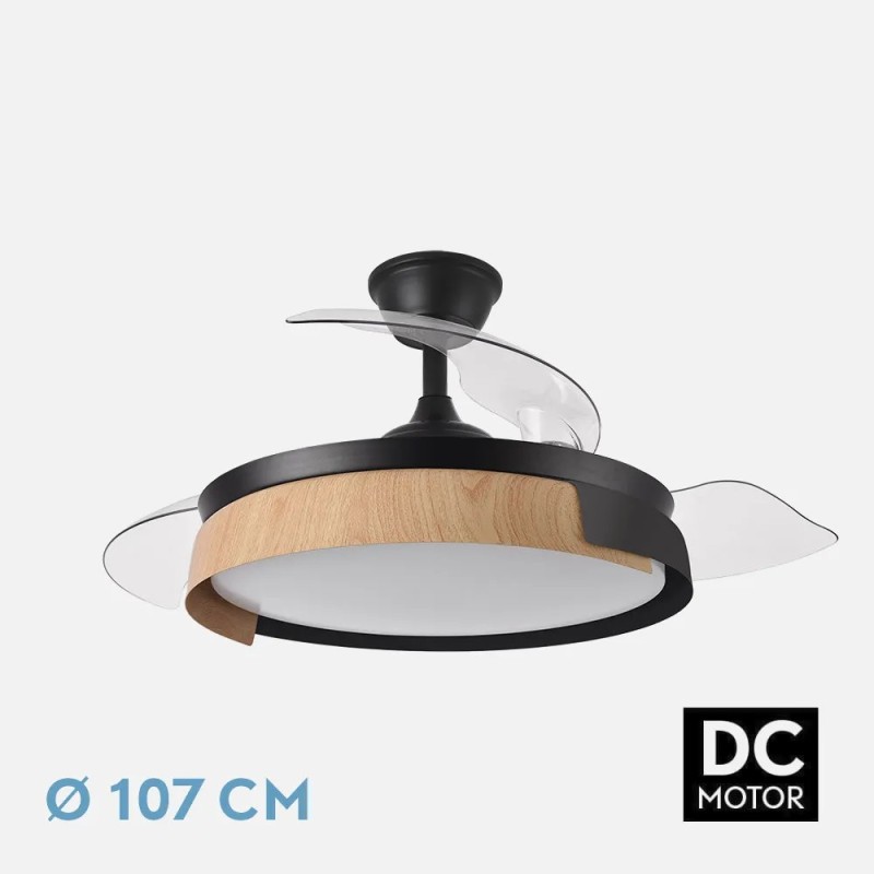 Ventilador Dc Provenza 72w 7200lm Blanco/haya 3asp.desplegables 36/51x50/107d.3col, Remoto, Temporizador, Memoria Ventilador Dc Provenza 72w 7200lm Blanco/haya 3asp.desplegables 36/51x50/107d.3col, Remoto, Temporizador, Memoria