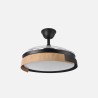 Ventilador Dc Provenza 72w 7200lm Blanco/haya 3asp.desplegables 36/51x50/107d.3col, Remoto, Temporizador, Memoria