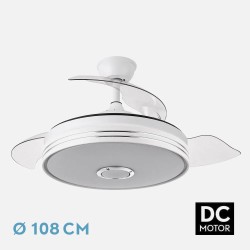 Ventilador Dc Matanuska 72w 6120lm Blanco Bluethooth 32/47x55/108d.3 Aspas Desp.6 Vel.3 Color.