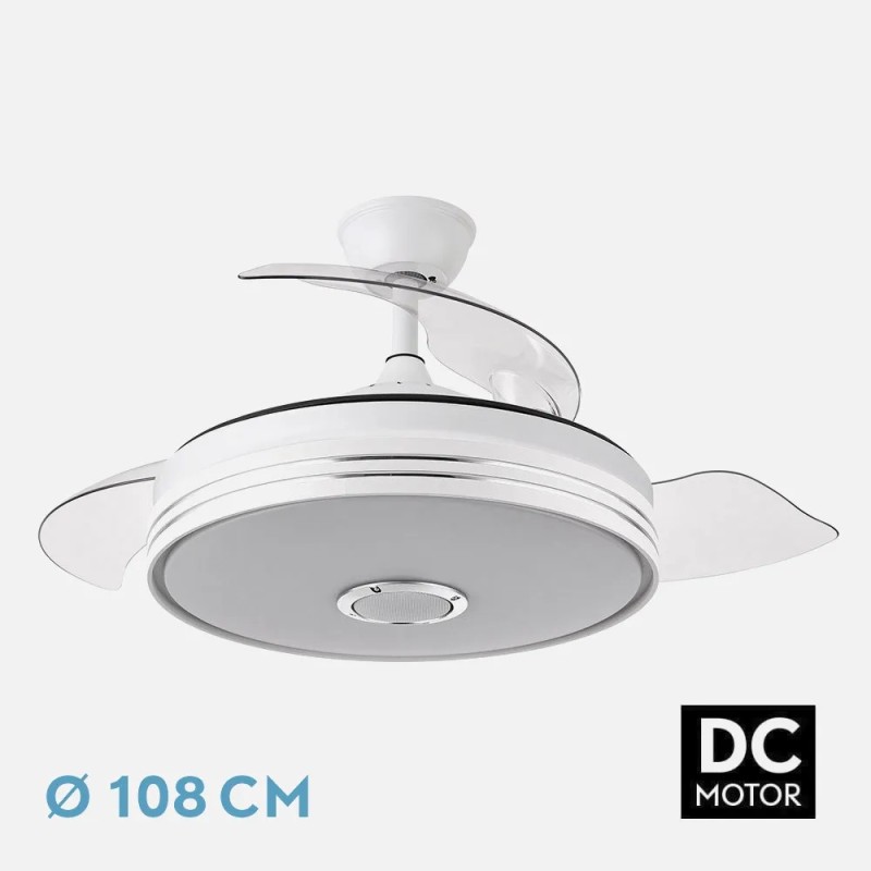Ventilador Dc Matanuska 72w 6120lm Blanco Bluethooth 32/47x55/108d.3 Aspas Desp.6 Vel.3 Color. Ventilador Dc Matanuska 72w 6120lm Blanco Bluethooth 32/47x55/108d.3 Aspas Desp.6 Vel.3 Color.