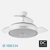 Ventilador Dc Matanuska 72w 6120lm Blanco Bluethooth 32/47x55/108d.3 Aspas Desp.6 Vel.3 Color.