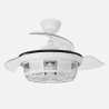 Ventilador Dc Tornado Mini Negro 3xe27 91d 3aspas Desplegables 6velocidades C/remoto Y Temporizador