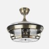 Ventilador Dc Tornado Mini Negro 3xe27 91d 3aspas Desplegables 6velocidades C/remoto Y Temporizador