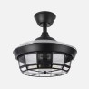 Ventilador Dc Tornado Mini Negro 3xe27 91d 3aspas Desplegables 6velocidades C/remoto Y Temporizador