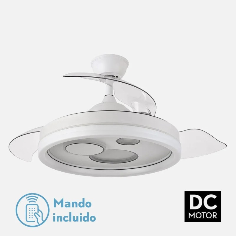Ventilador Dc Turia 72w 6120lm Negro/blanco 3 Asp.desp. 32/47x50/110d. 3 Colores C/remoto+temporizador+memoria Ventilador Dc Turia 72w 6120lm Negro/blanco 3 Asp.desp. 32/47x50/110d. 3 Colores C/remoto+temporizador+memoria