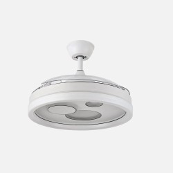Ventilador Dc Turia 72w 6120lm Negro/blanco 3 Asp.desp. 32/47x50/110d. 3 Colores C/remoto+temporizador+memoria