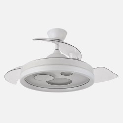 Ventilador Dc Turia 72w 6120lm Negro/blanco 3 Asp.desp. 32/47x50/110d. 3 Colores C/remoto+temporizador+memoria