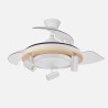 Ventilador Dc Gladiator 37+15w Negro/madera 3asp.107d 3980lm 3000-4500-6500k 2encendidos Indep.Remoto+memoria+temporiz.