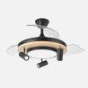 Ventilador Dc Gladiator 37+15w Negro/madera 3asp.107d 3980lm 3000-4500-6500k 2encendidos Indep.Remoto+memoria+temporiz.
