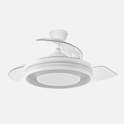 Ventilador Dc Pitufo 57w Blanco 3asp107d 3990lm Rgb +3000-4500-6500k Reg.intensidad+remoto+memo+temporiz