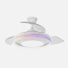 Ventilador Dc Pitufo 57w Blanco 3asp107d 3990lm Rgb +3000-4500-6500k Reg.intensidad+remoto+memo+temporiz