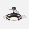 Ventilador Dc Pitufo 57w Blanco 3asp107d 3990lm Rgb +3000-4500-6500k Reg.intensidad+remoto+memo+temporiz