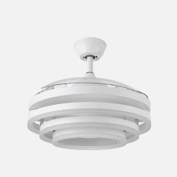 Ventilador 72w Dc Kai Negro 3 Aspas Transp. 6Vel. 3 Colores 43/58x50/107 C/remoto,memoria Y temp. 6120lm