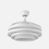 Ventilador 72w Dc Kai Negro 3 Aspas Transp. 6Vel. 3 Colores 43/58x50/107 C/remoto,memoria Y temp. 6120lm