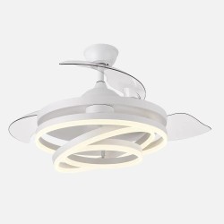 Ventilador 72w Dc Kai Negro 3 Aspas Transp. 6Vel. 3 Colores 43/58x50/107 C/remoto,memoria Y temp. 6120lm