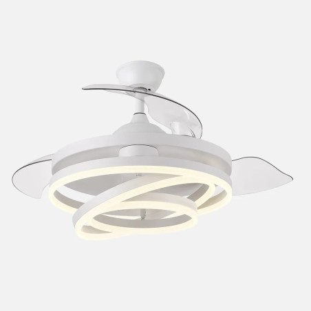 Ventilador 72w Dc Kai Negro 3 Aspas Transp. 6Vel. 3 Colores 43/58x50/107 C/remoto,memoria Y temp. 6120lm