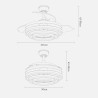 Ventilador 72w Dc Kai Negro 3 Aspas Transp. 6Vel. 3 Colores 43/58x50/107 C/remoto,memoria Y temp. 6120lm