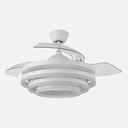 Ventilador 72w Dc Kai Negro 3 Aspas Transp. 6Vel. 3 Colores 43/58x50/107 C/remoto,memoria Y temp. 6120lm