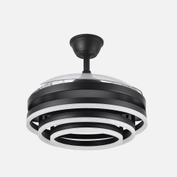 Ventilador 72w Dc Kai Negro 3 Aspas Transp. 6Vel. 3 Colores 43/58x50/107 C/remoto,memoria Y temp. 6120lm