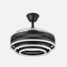 Ventilador 72w Dc Kai Negro 3 Aspas Transp. 6Vel. 3 Colores 43/58x50/107 C/remoto,memoria Y temp. 6120lm