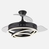 Ventilador 72w Dc Kai Negro 3 Aspas Transp. 6Vel. 3 Colores 43/58x50/107 C/remoto,memoria Y temp. 6120lm