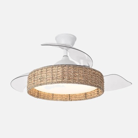Ventilador Dc Canario 59w Blanco/natural 3asp.107d 6980lm 3000-4500-6500k Reg.intensidad+remoto+memoria+temporizador